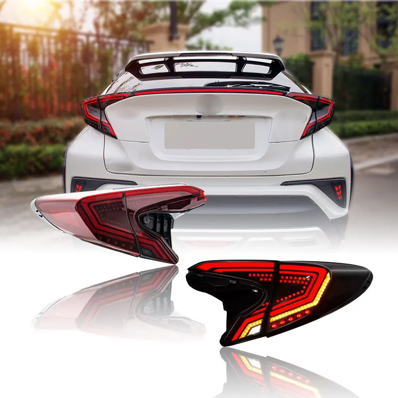 

LED Tail Lights for C-HR 2018-2019 - Sequential Turn Signals, Black Housing, Plug & Play