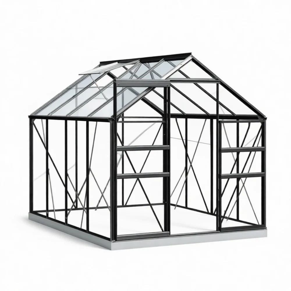 Automatic Greenhouse Vent Opener Solar Heat Driven Cylinder Aluminum Temperature Controller For Gardening Ventilation System