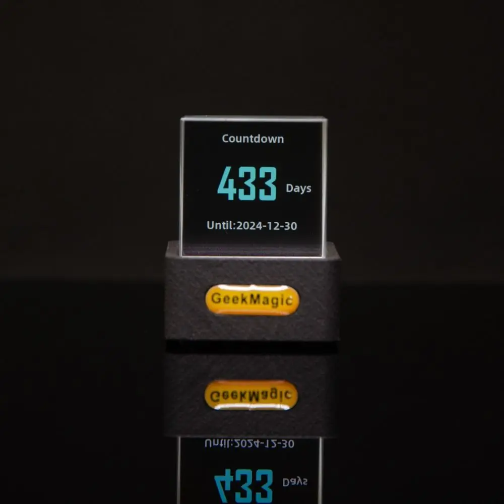 with GIF Animations Album GeekMagic GIFTV Smart Weather Station Crystal Cube Creative Gift Digital Clock Holographic