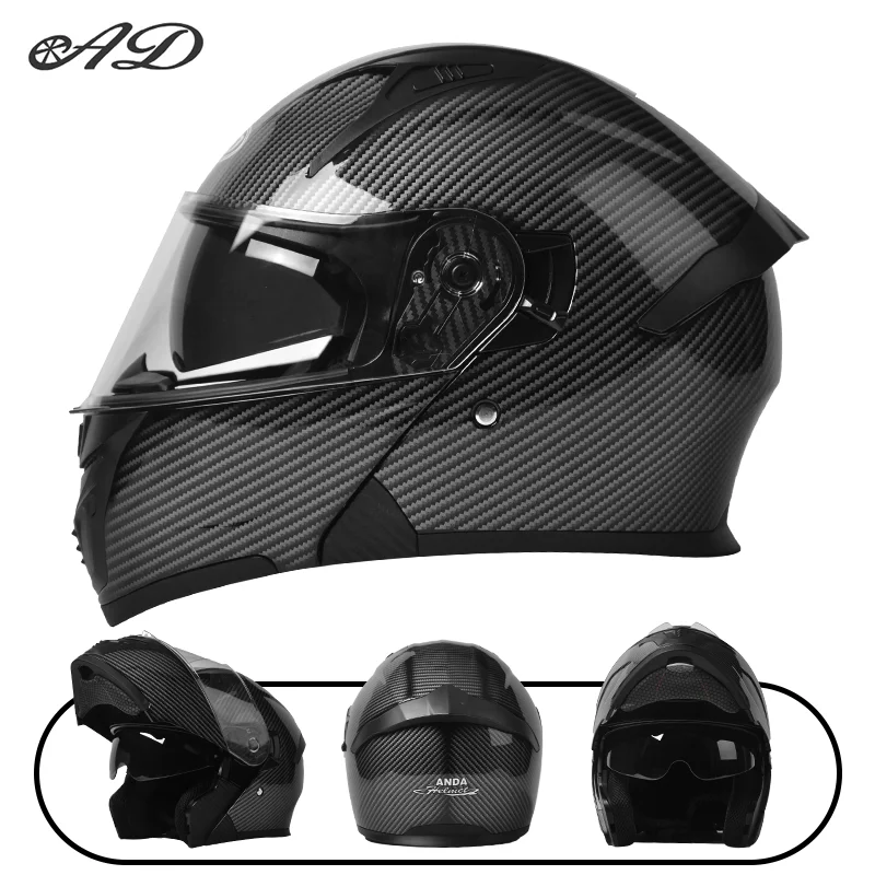 

AD autumn and winter warm motorcycle riding flip face helmet motorcycle flip face helmet motorcycle safety helmet