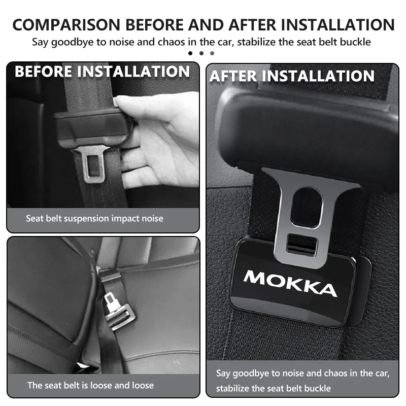 For Opel Magnetic Car Interior Seat Belt Holder Stabilizer Accessories Astra H K J G Corsa E D OPC Insignia B Vectra Mokka view 4