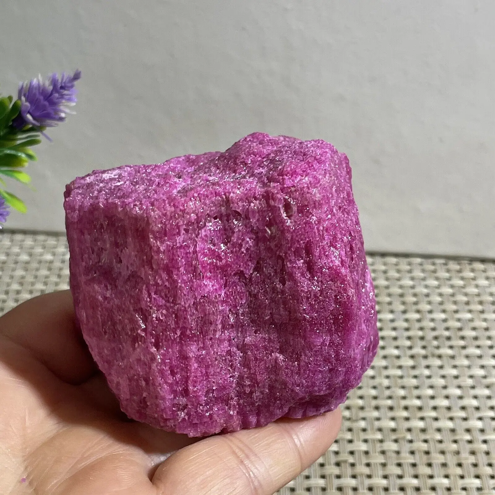 Natural Rough Red Corundum And Mineral Spirit Ruby Raw Gemstones Healing