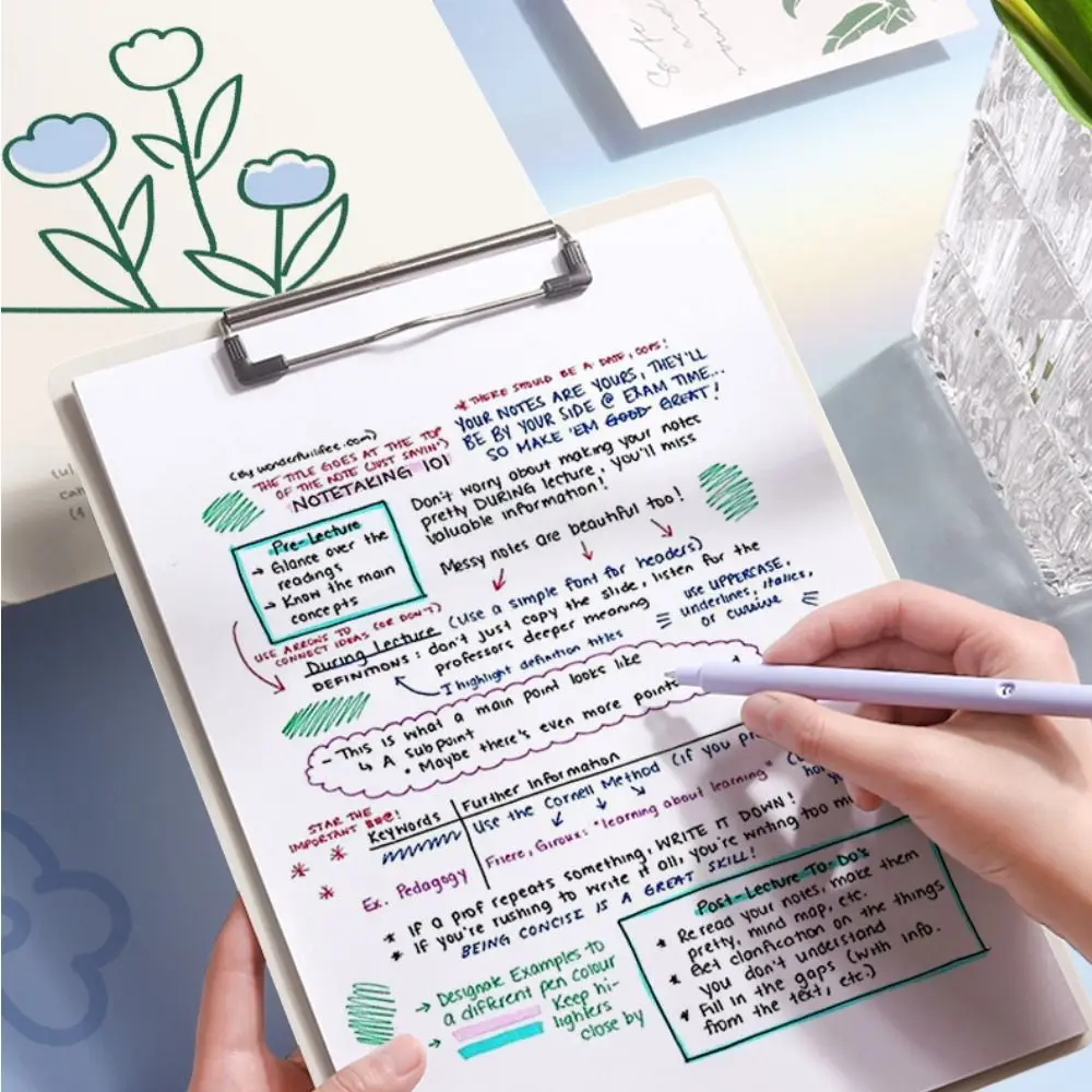 لوحة توقيع A4 مجلد ملفات مجلس المشبك ورقة الكتابة الوسادة مع مقطع الذهب المنخفض رسم الكتابة الحافظة