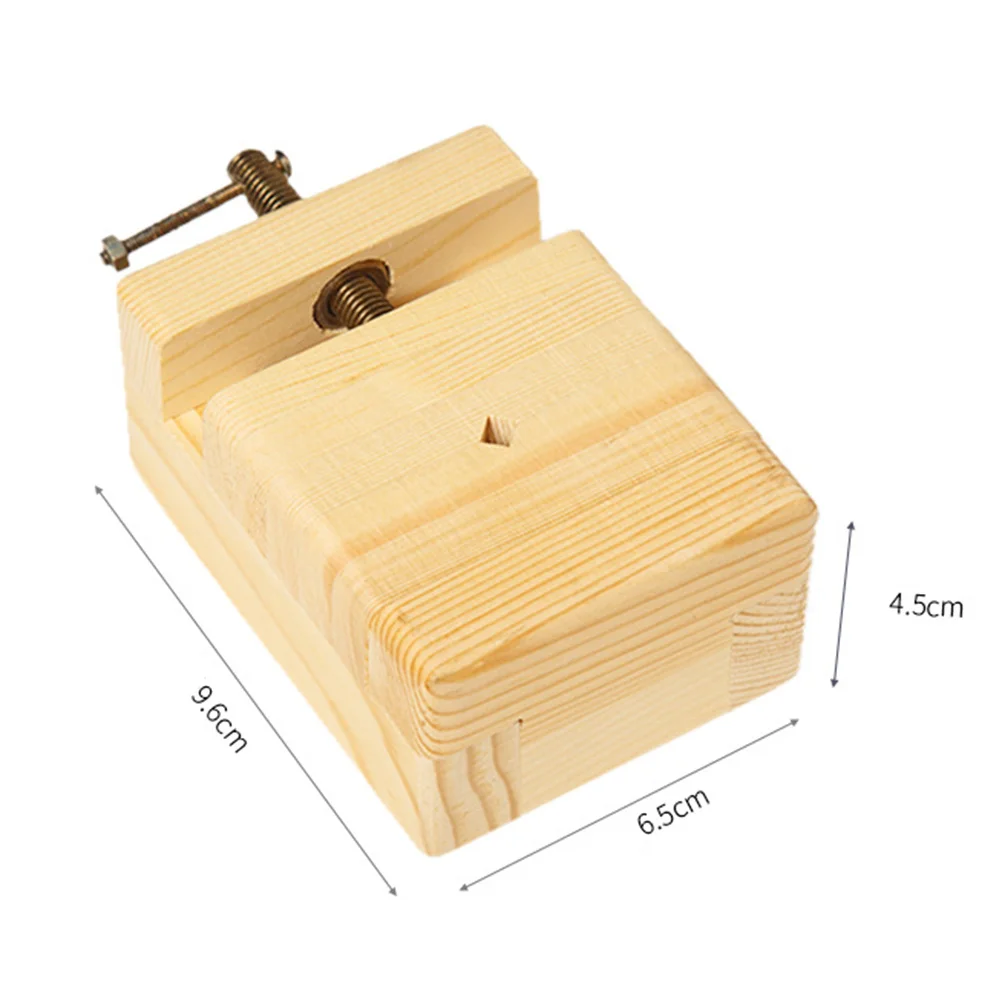 Massivholz-Schnitzerei-Halter, 9,5 x 6,5 x 4,5 cm, für Steinstempel, Handwerk, Gravurwerkzeug, Handwerk, Holzbearbeitung, Dichtungsbefestigungsausrüstung