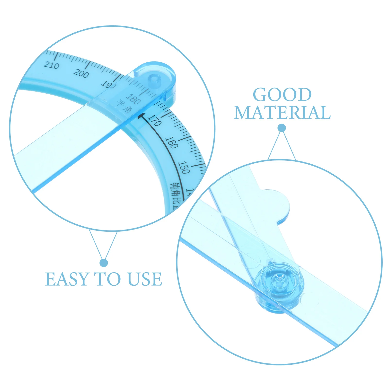 5 قطعة 360 درجة المنقلة سوينغ الذراع أداة قياس للرياضيات الهندسة صياغة حاكم طالب أدوات الرسم الهندسة #3