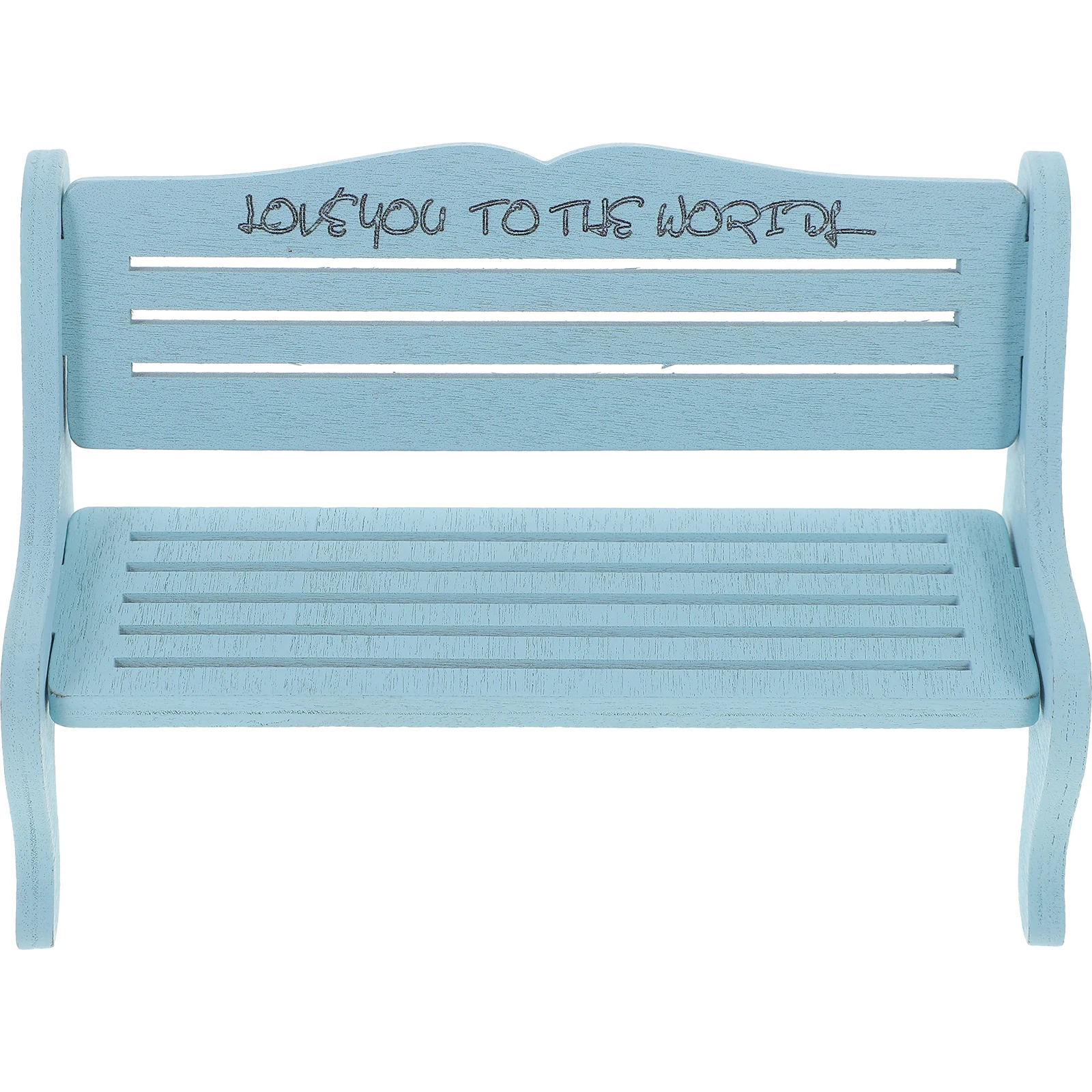 

Chairs Mini Bench Decoration Wood Dollhouse Furniture for Accessories Blue Stool