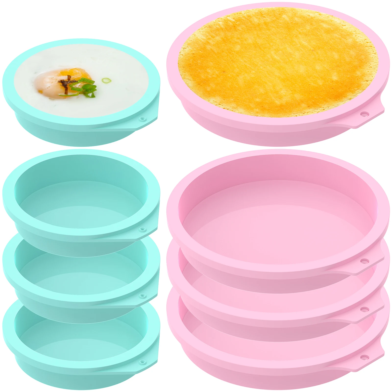 8 件 Air Fryer Egg Mold Silicone Egg Boiler Mold Cup Nonstick Egg Poacher Cups Temperature Resistant Egg Poaching Cup