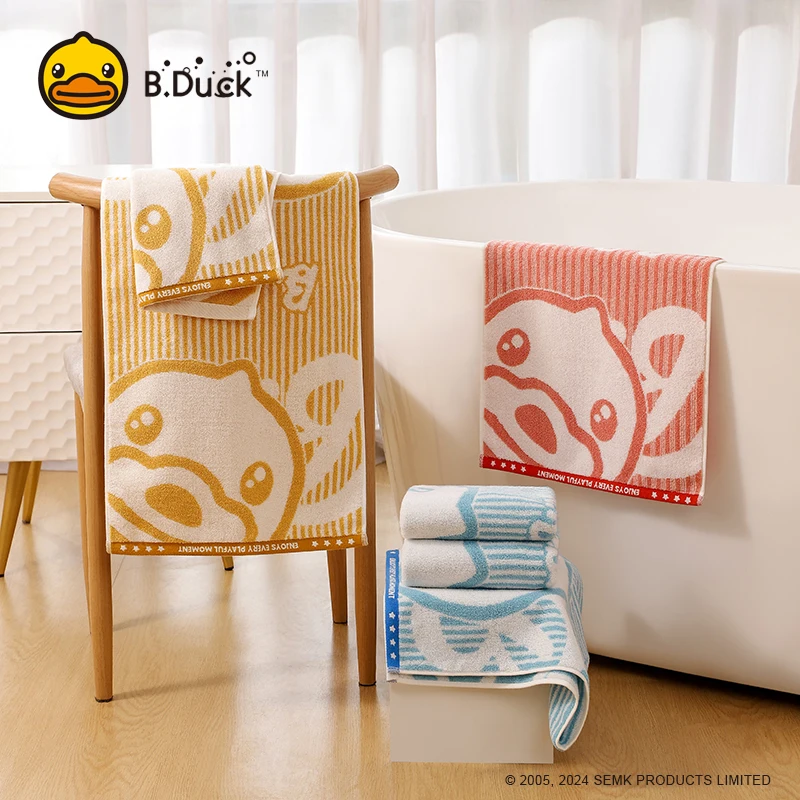 

B.Duck Thickened Cotton Towel Anti-bacteria and Anti-odor Absorbent Soft Machine Washable A Quality Health More At Ease Towels