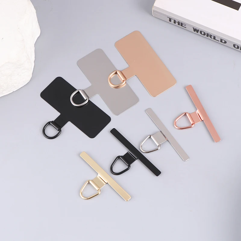 1PC Ultra-thin Stainless Steel Phone Tether Patch Gasket Cellphone Strap Parts Safety Connect Piece