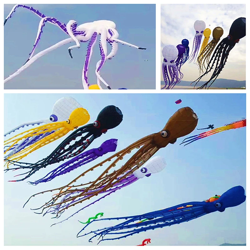 Free Shipping 20m octopus kites pendant flying kites for adults kites reel professional wind kites factory inflatable kite jouer