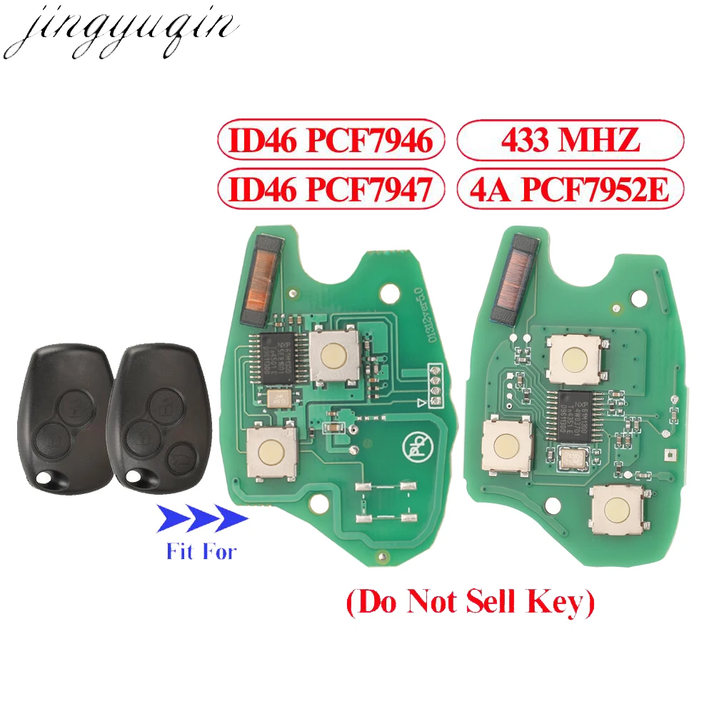 Jingyuqin 433MHZ ID46-PCF7946/PCF7947 4A-PCF7952E Chip For Renault Megane Clio 3 Scenic Kangoo 2/3 BTN Remote Car Circuit Board