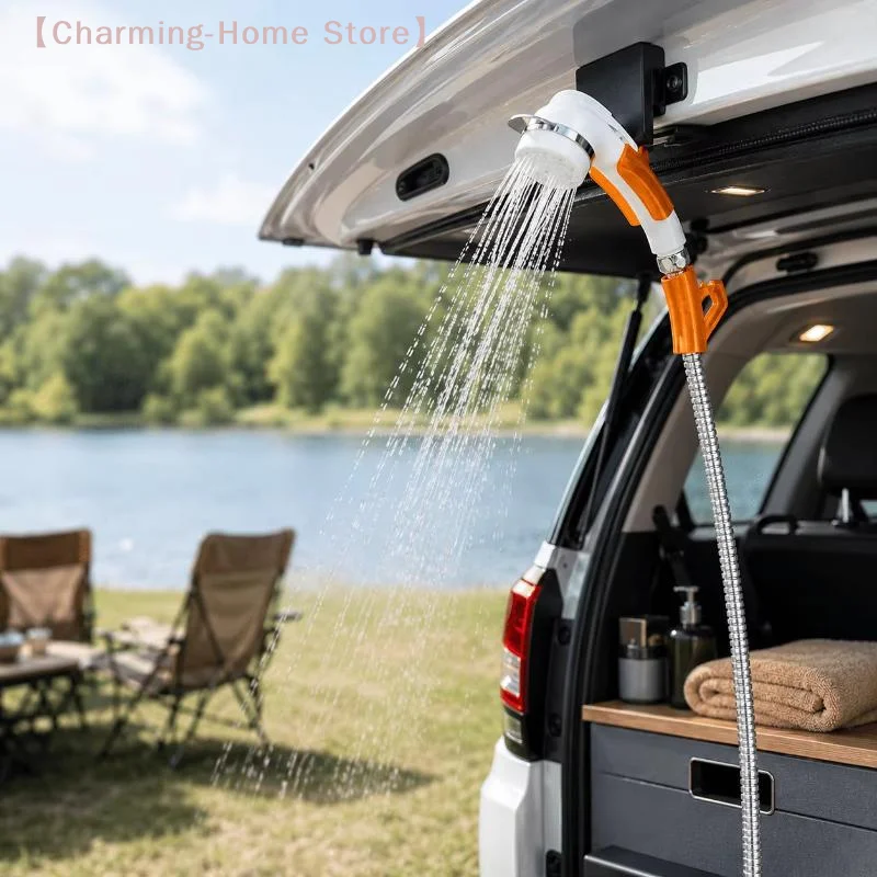 【M】Lift-Up Tailgate Shower Bracket RV Camper Van Outdoor Clip, Sturdy Buckle Easy Install Off-Road Camping