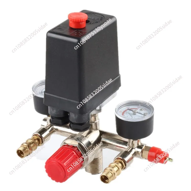 230V Pressure Switch Air Valve Intake Manifold Compressor Control Regulator Gauge Set Air Compressor Pressure Valve Switch