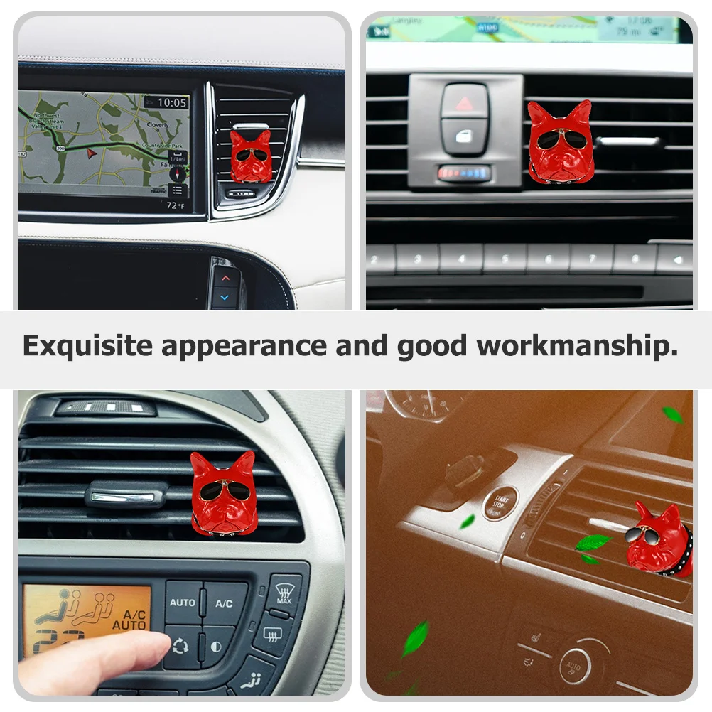 

Dog Car Air Freshener Vent Clip Aromatic Stone Diffuser Stress Relief Compact Rotatable For Horizontal Vertical Vents Car