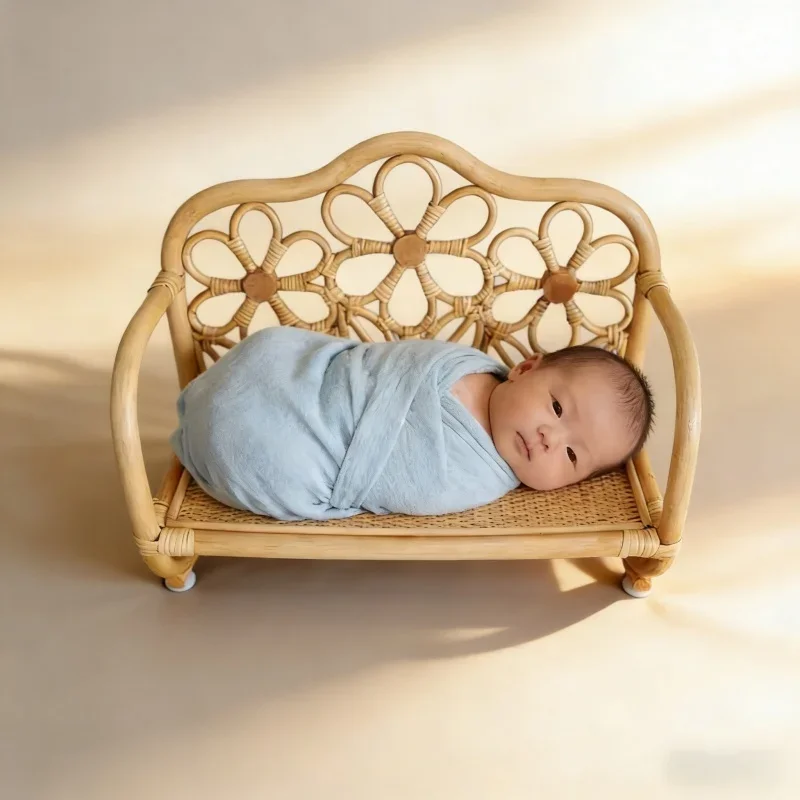 

Аксессуары для студийной фотосъемки: 1 шт. винтажное бамбуковое кресло-корзина ручной работы для новорожденных мальчиков и девочек, реквизит для фотосессий