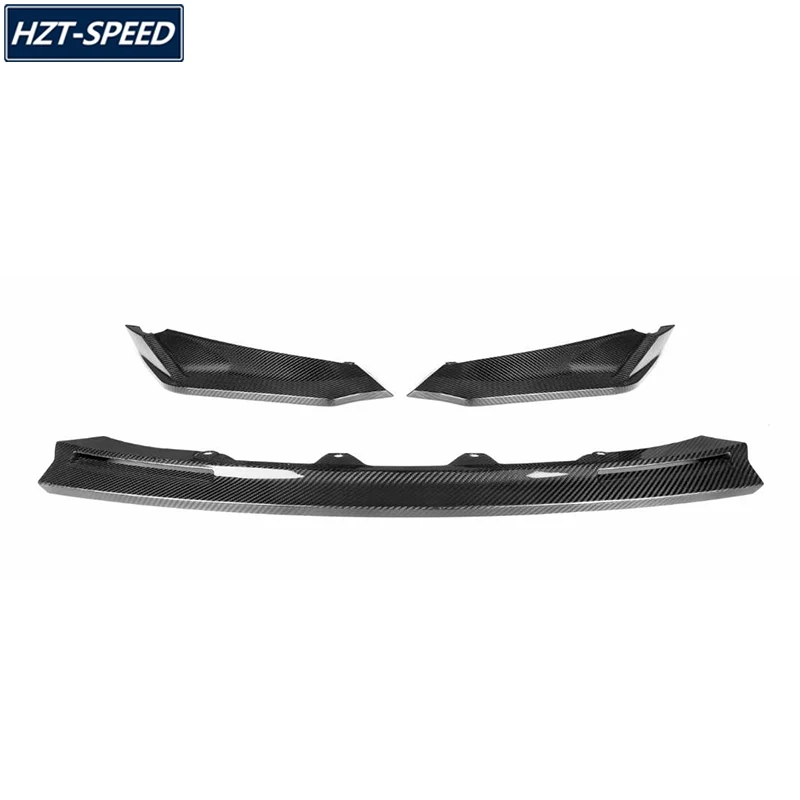 3 PCS V Style Dry Carbon Fiber Material Front Bumper Splitters Lip For BMW M3 G80 M4 G82 G83 Tuning 2021 Up