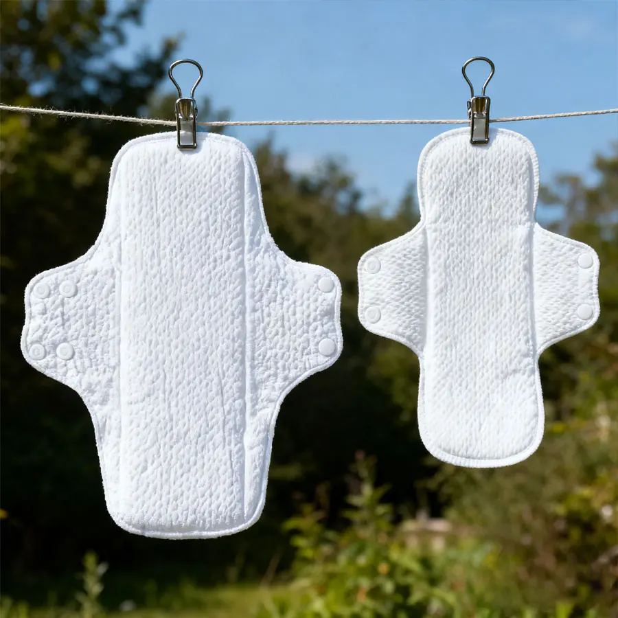 Cotton Gauze Cloth Sanitary Pads Set Washable Soft Terry Cloth Menstrual Pads Breathable Leakproof Postpartum Cloth Panty Liners
