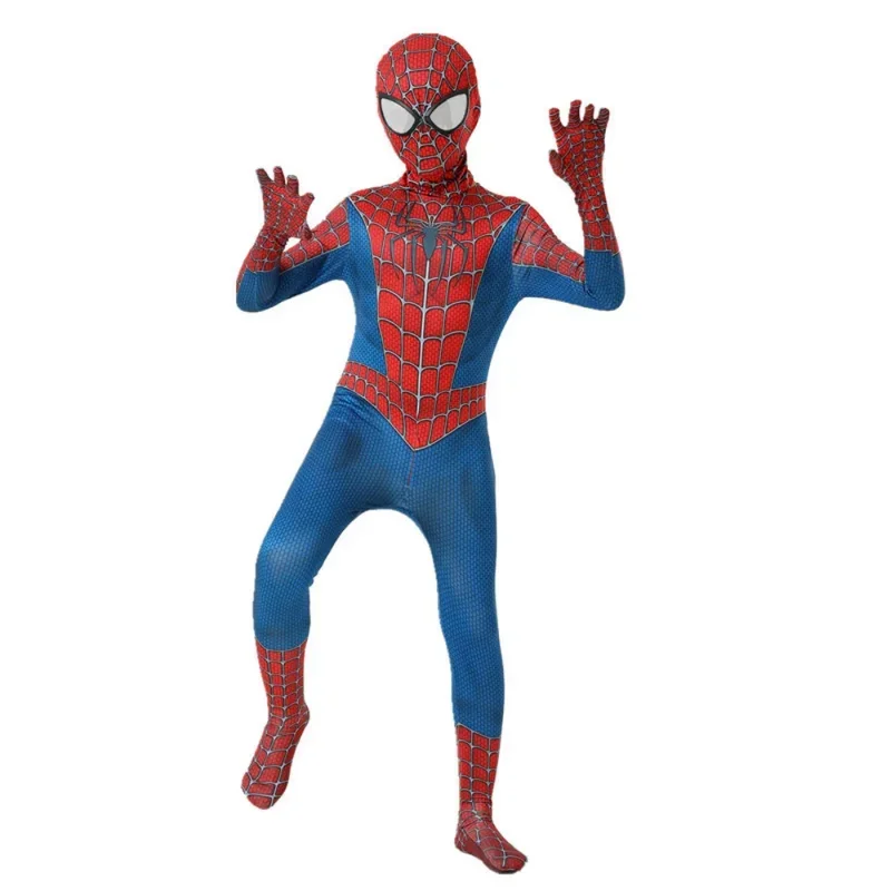 New Miles Morales Far From Home Spiderman Cosplay Costume 3D Style Zentai Superhero Bodysuit Spandex Suit for Kids