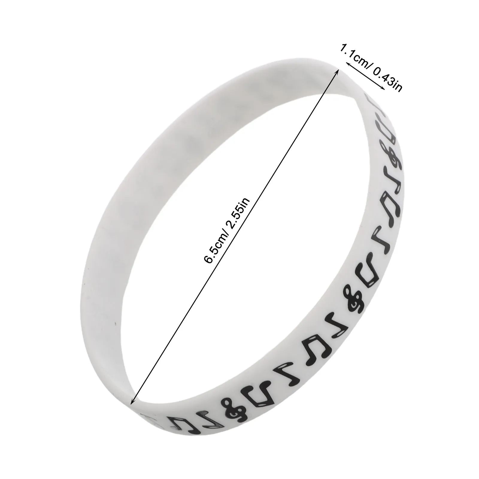 12Pcs Music Note Silicone Bracelets Soft Wristbands Festival Party Favor Concert Wristlets School Reward Teacher