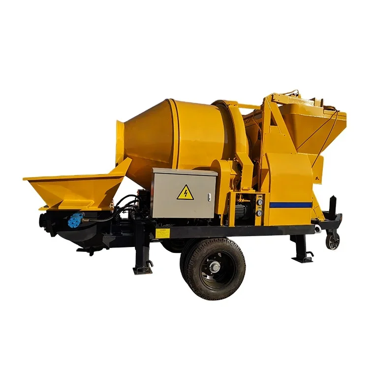 30 cubic meter mini self-loading mobile concrete mixer pump machine with high quality