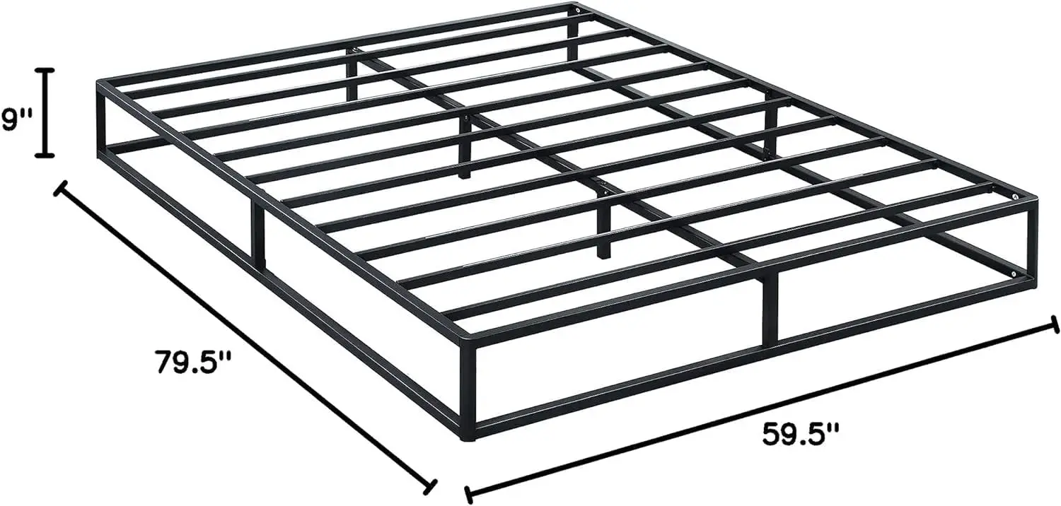 Olee Slaap 9 Inch Modern Metalen Platform Bed Frame, Stalen Lamelt Anti-Slip Ondersteuning, Stalen Matras Fundering, Geen Boxspring