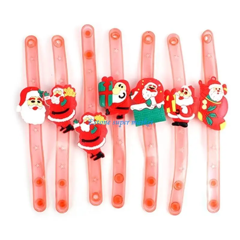 090B Creatively Glowing Ring Brooch Bangle for Children Adult Christmas Rave Party