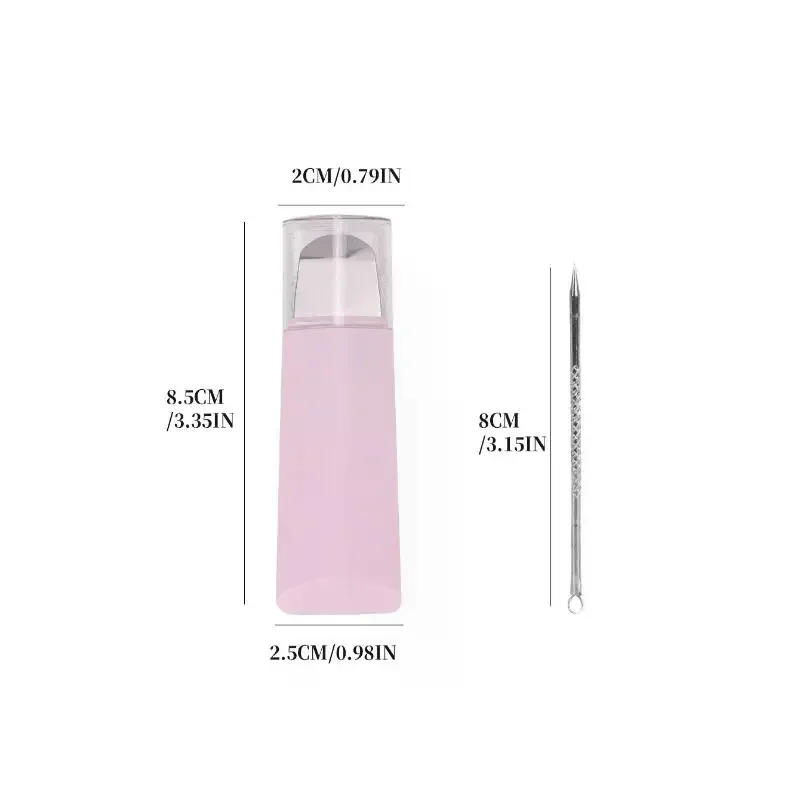 2 stücke Mitesser Entferner Haut Wäscher Spachtel Pickel Akne Nadel Werkzeug Gesichts Poren Reiniger Hautpflege Set