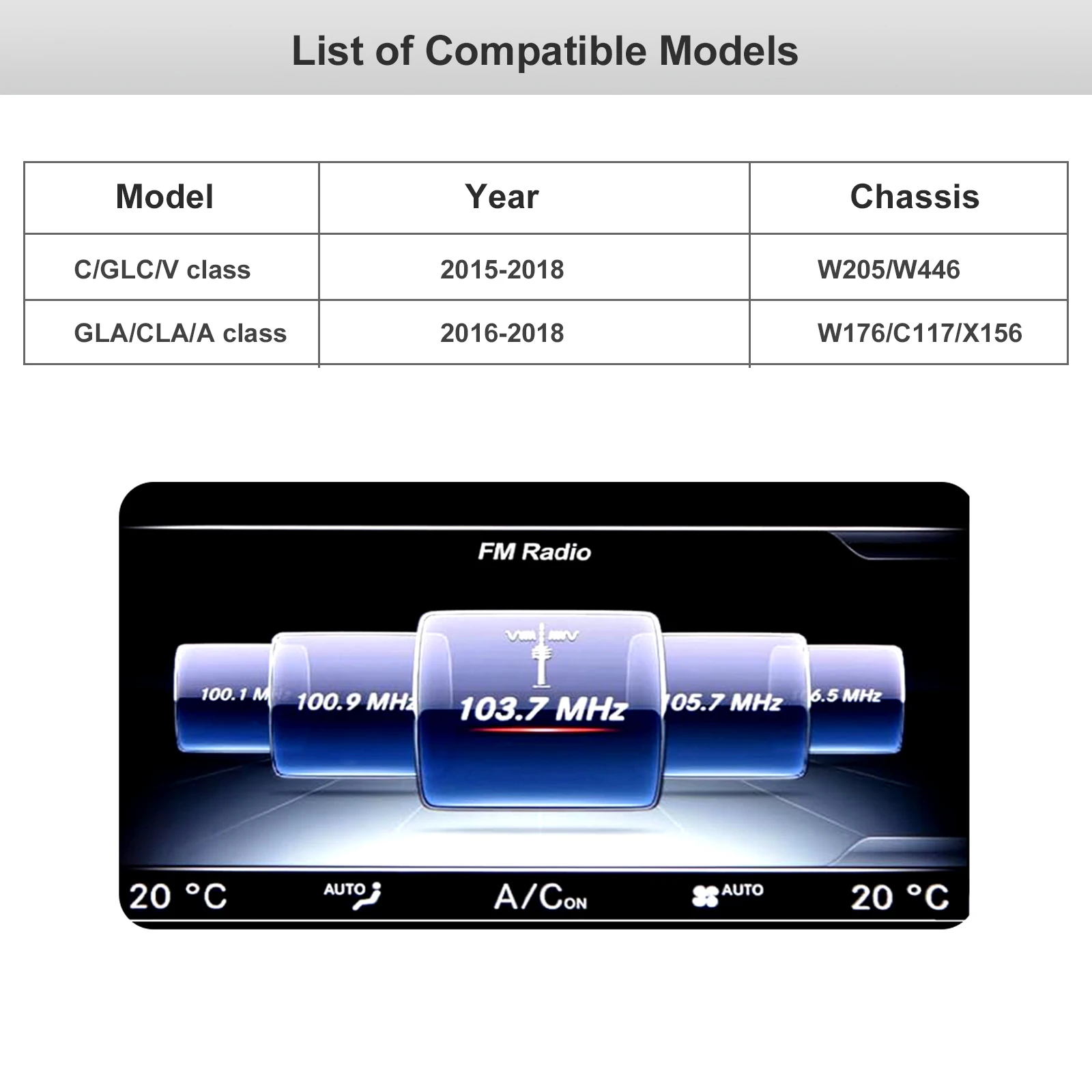 Wireless Carplay 12.3'' Touch screen Multimedia Radio Receiver for Mercedes Benz GLA CLA GLC GLK ML W205 W176 C117 linux Android