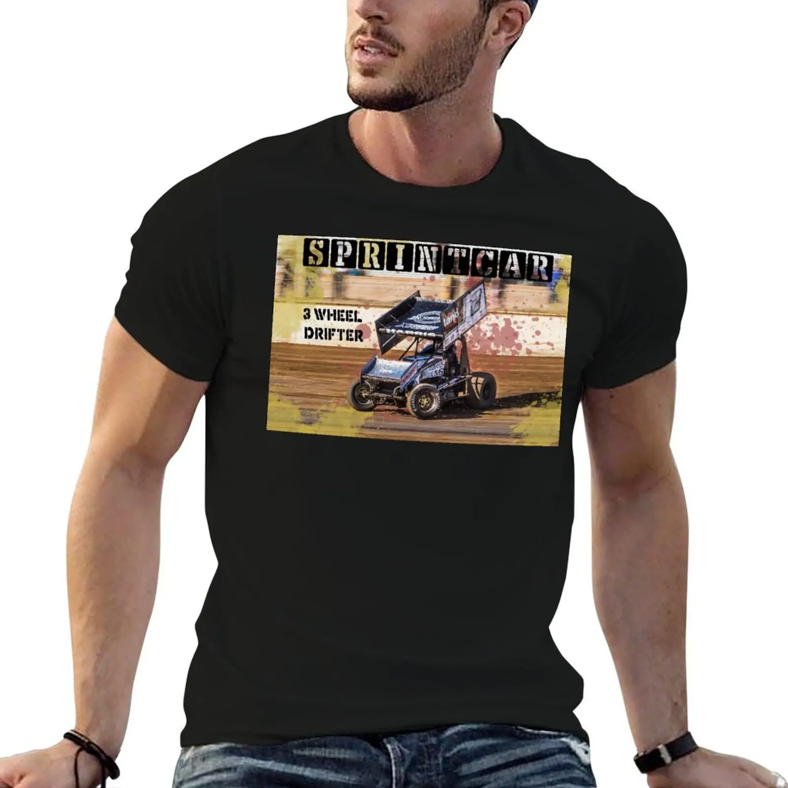 

Sprintcar 3 Wheel drifter T-Shirt anime t shirts for man man graphic t shirt T-Shirt
