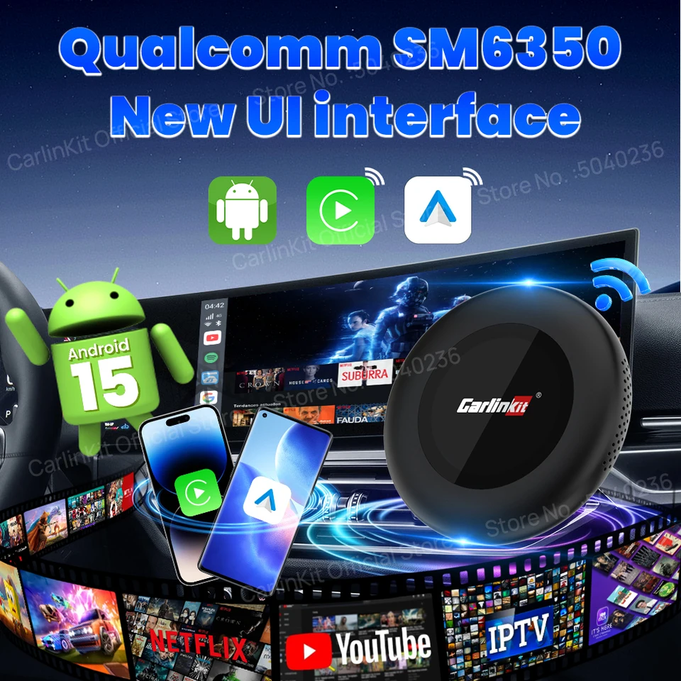 Carlinkit Tbox Ultra 5G Android 15 TV Box