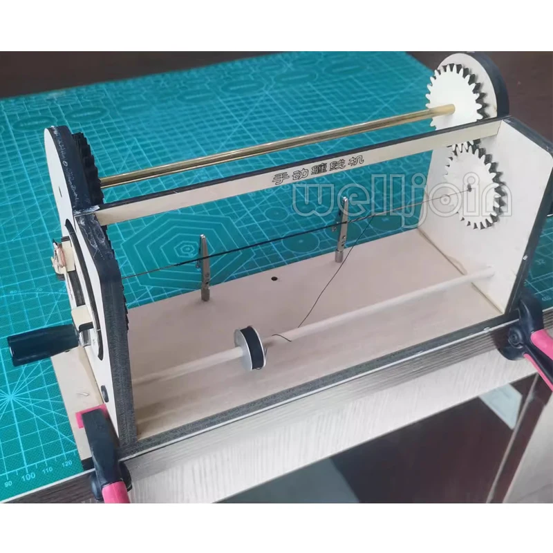 DIY Manual Winding Machine Hobby Model Ship Tool Ropewalk for Standing Rigging Rope Making Model Kit