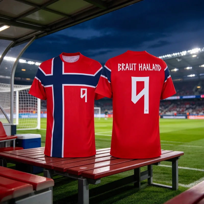 New Haaland # 9 Norway Jersey, A Must-have for Fans, Breathable 3D Printed Football Shirt for Family Members with Short Sleeves