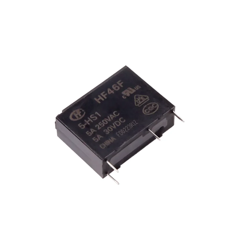 5pcs Power Relay HF46F-005-HS1 HF46F-012-HS1 HF46F-024-HS1 5A 250V 4PIN 5V 12V 24V DC