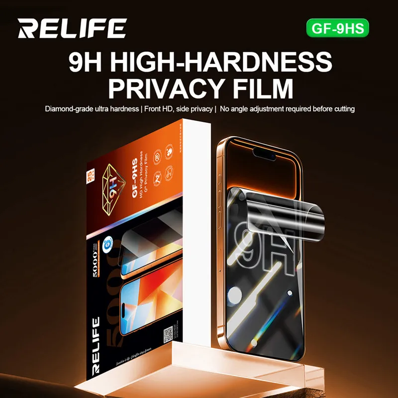 

RELIFE GF-9HS 9H High-hardness Pprivacy Film Support C4/SS-064X Front HD Side Privacy AF115° Coating Zero-resistance Touch Film