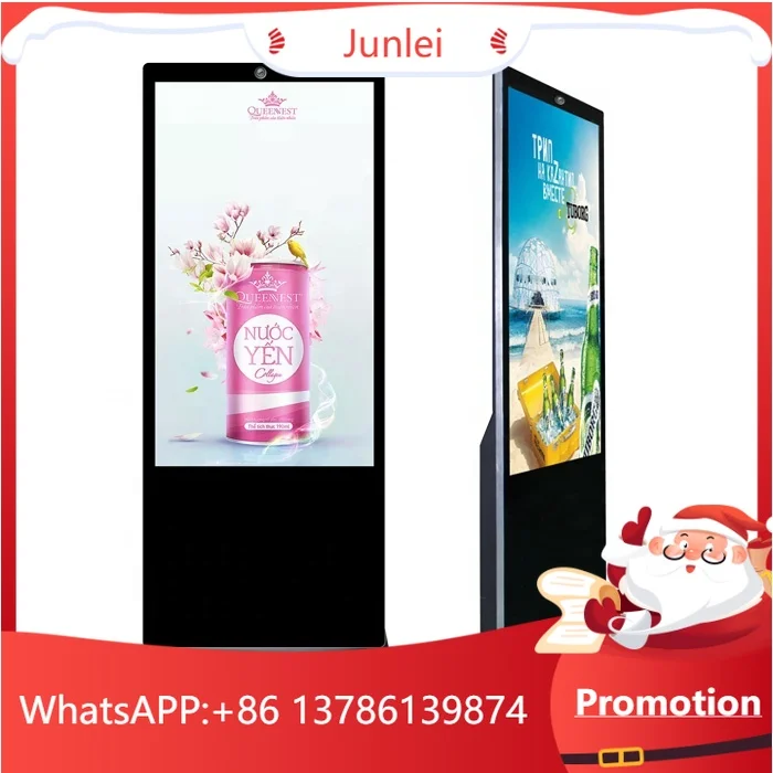 

43 55 inch indoor stand-alone PCAP touch screen kiosk digital signage display