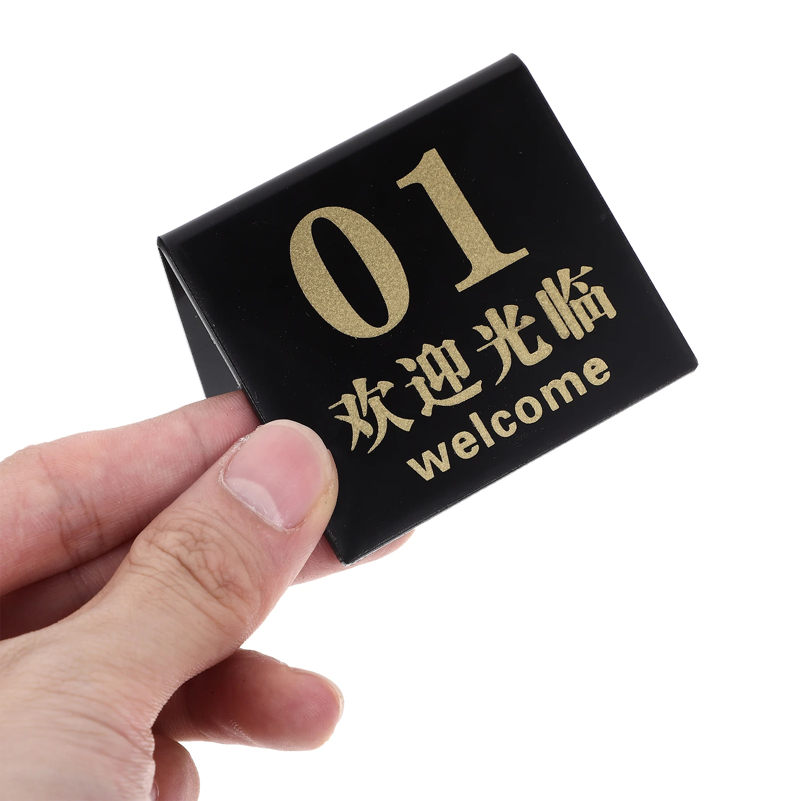 

10pcs V Shaped Acrylic Table Numbers Double Sided Multi-Function Compact Reusable Seat Marker Floor Game Number Marker