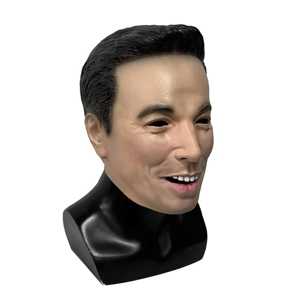 Männermaske, Lustige Neuheitsmaske, Halloween Realistische Latex-Kostüm-Cosplay-Kopfbedeckung für Erwachsene – Detail 4