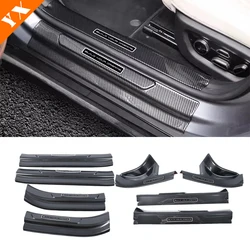 For BYD Song L 2024-2025 Exterior Accessories Auto Plastic Carbon Interior Door Sill Scuff Plate Welcome Pedal Cover Sticker
