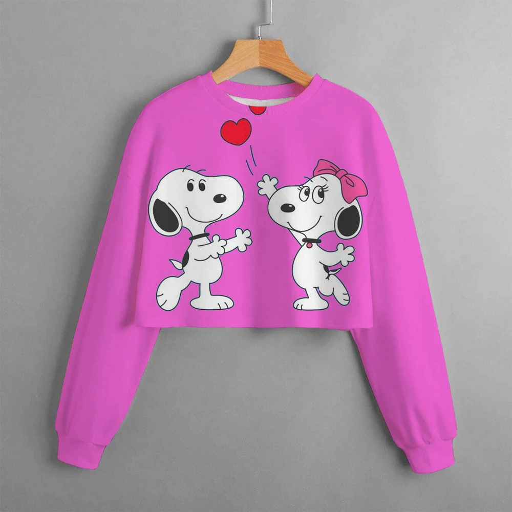 White Snoopy Cartoon Anime Children Pullover Tops 2024 New Fashion Girl Kids Hoodie Spring Autumn Baby Sweatshirt Clothes