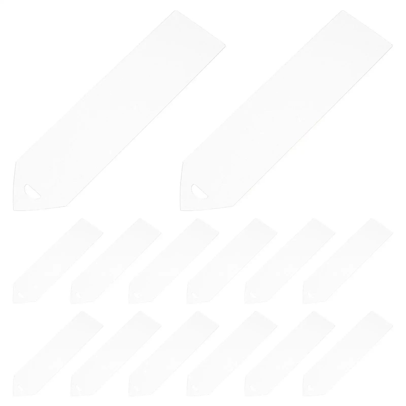 20 Pcs Blank Bookmark Tags Acrylic Wedding Signs Clear Place Cards Table Name DIY Elegant Design Versatile Use High Transparency