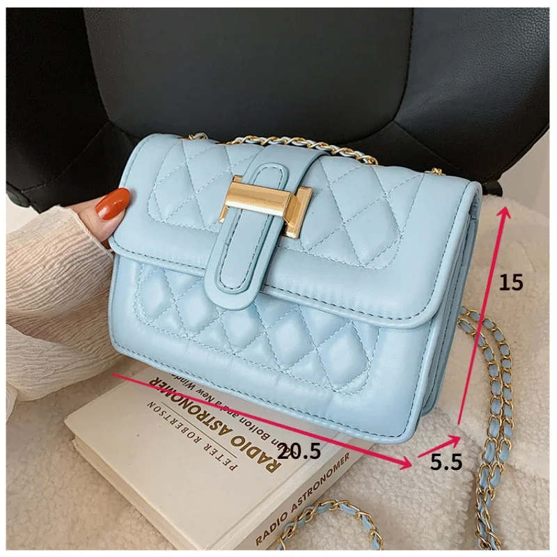 2023 Fashion PU Leather Women Shoulder Bag Satchels Solid Color Female Crossbody Leisure Hasp Party Bag Hand Bag