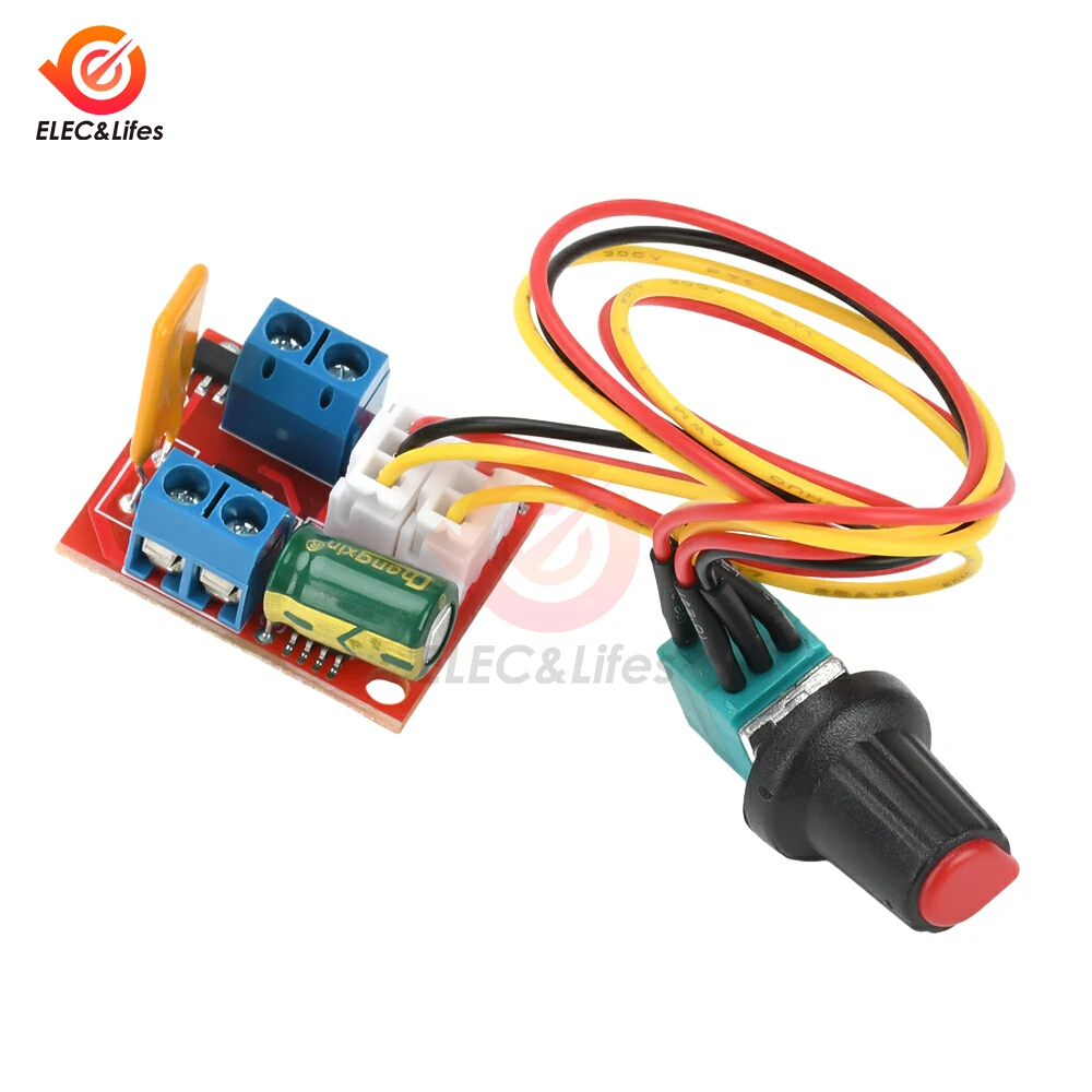 Controlador de velocidad del Motor 5A 90W PWM DC 3-35V/4,5 V-35V controlador de Motor de CC de velocidad ajustable con potenciómetro 12V 24V
