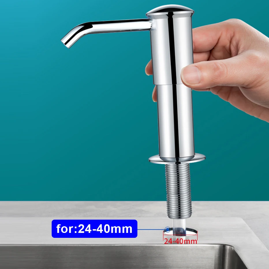 Upgraded Extended Kitchen Sink Soap Dispenser Press Tube Pump Dispenser Kitchen Sink Countertop Mounted Detergent Extension Tube