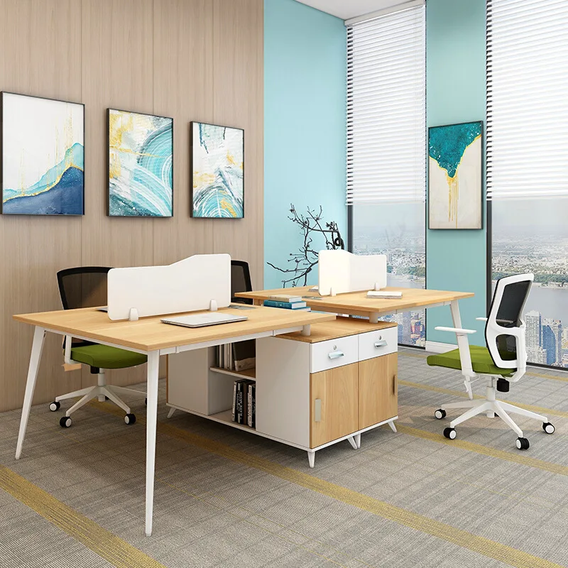 

Office furniture, staff desk combination, simple modern screen, card slot, workstation, four-person staff table