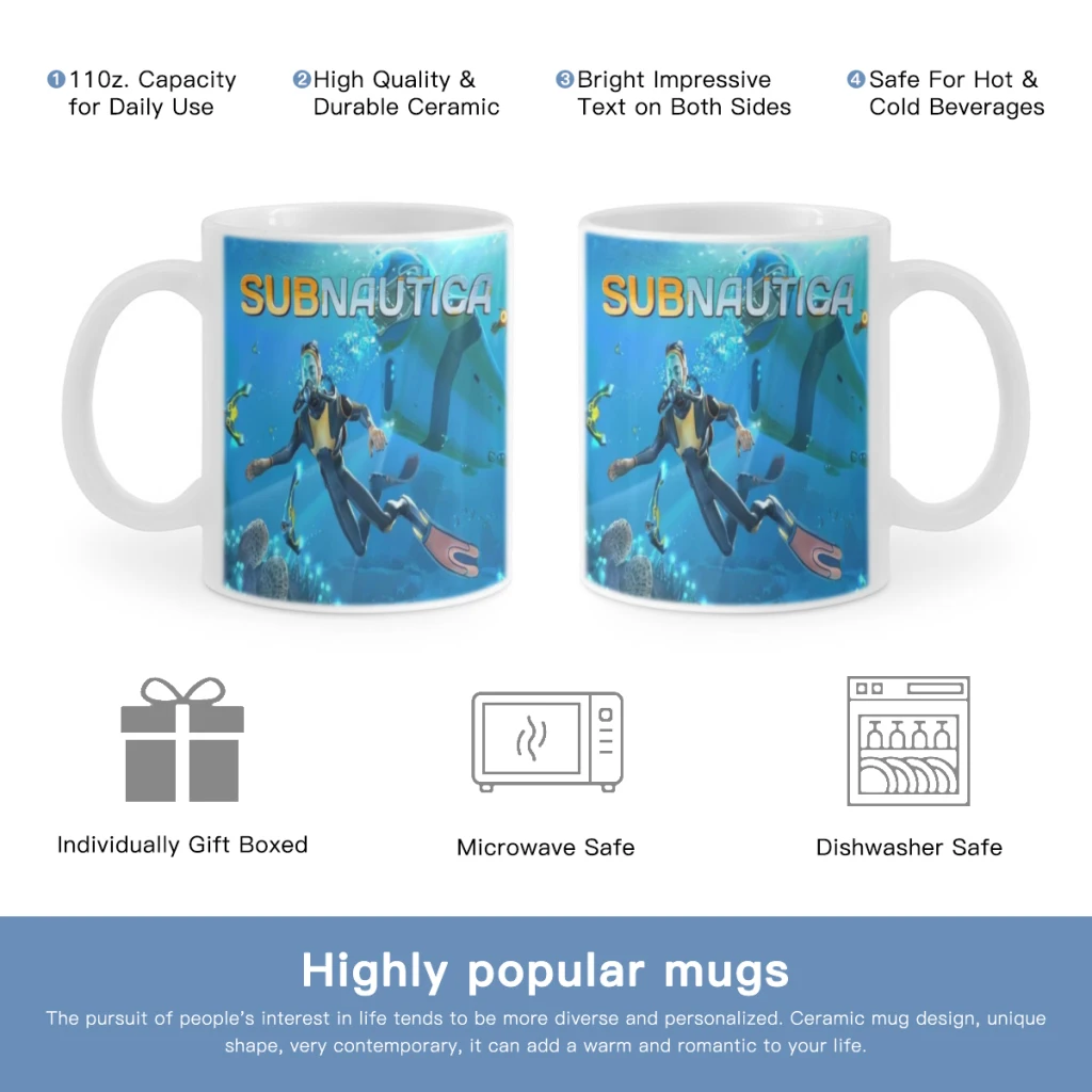 S-subnauticas game Free shipping Coffee Mug Tea Cup 11oz Coffee Cup Funny Birthday Gifts for Women and Men Ceramic Mug Cup