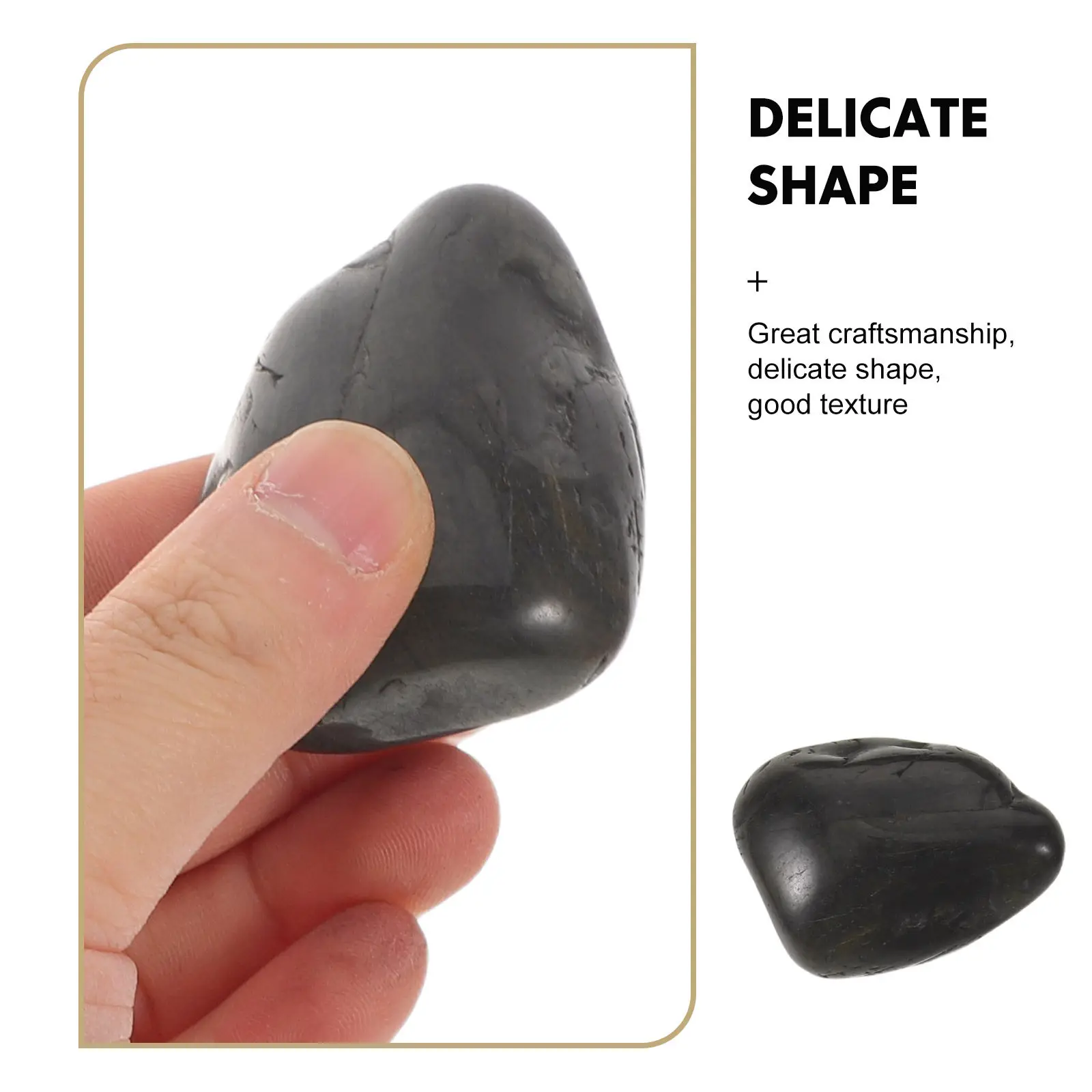 1Set Polished River Pebble Stones Heat Resistant Cooking Stones for Hot Steak Stone Grilling Baking Boiling Soup Table Serving