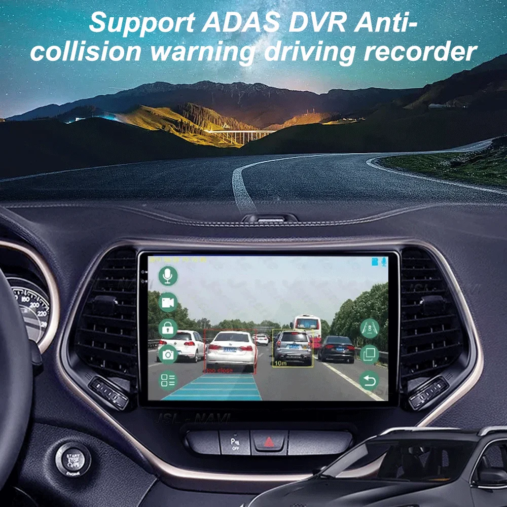 لسيارة جيب شيروكي 5 KL 2014 - 2020 راديو ستيريو مشغل فيديو الوسائط المتعددة نظام تحديد المواقع DSP BT No 2din وحدة الرأس CarPlay أندرويد 14 #3