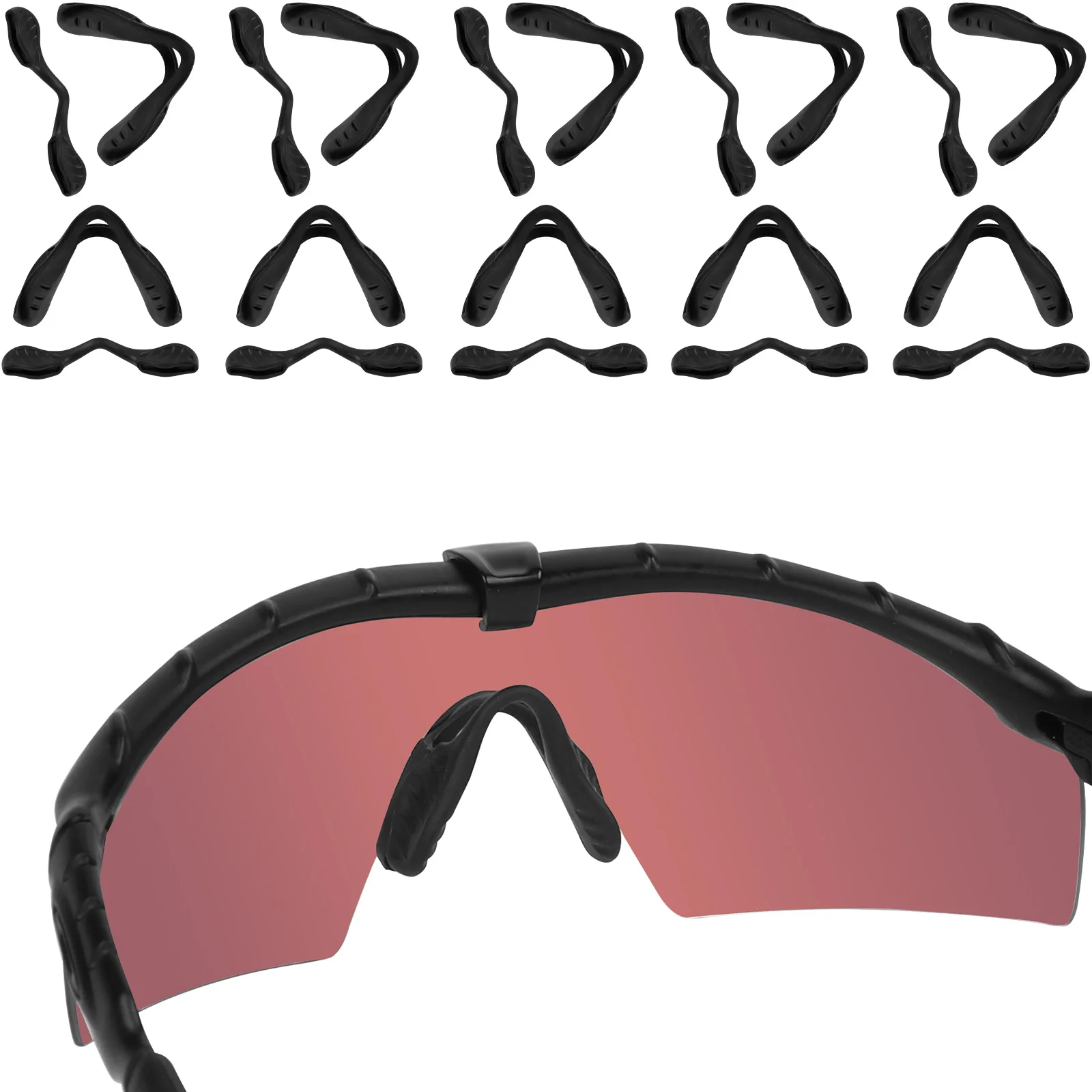 

E.O.S Silicon Rubber Replacement Black Nose Pads for Oakley Si M Frame 2.0,Si M Frame 3.0 OO9146 Frame Multi-Options