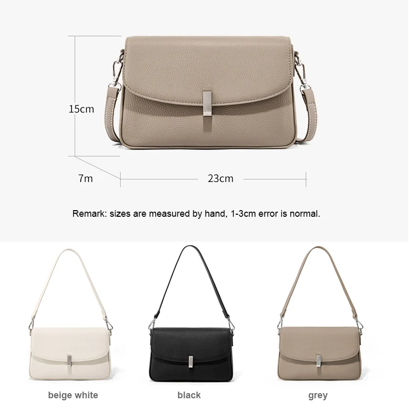 2024 New Women Bag Lady Fashion Box Unerarm Shoulder Bag Female Genuine Leather Stylish Crossbody Messenger Silver Hardwawre