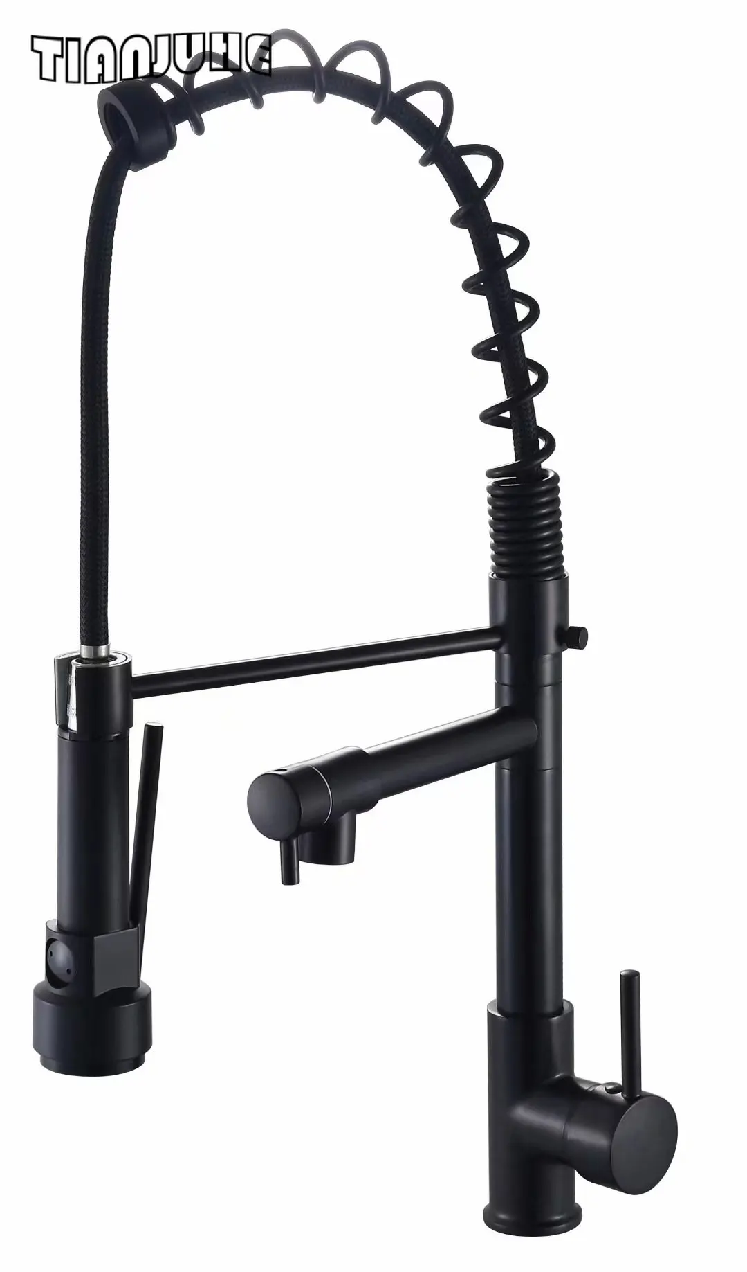 Kitchen Faucet with Pull Down Sprayer High Arc Single Handle Spring Kitchen Sink Faucet Brushed Nickel Modern rv Kitchen Faucets